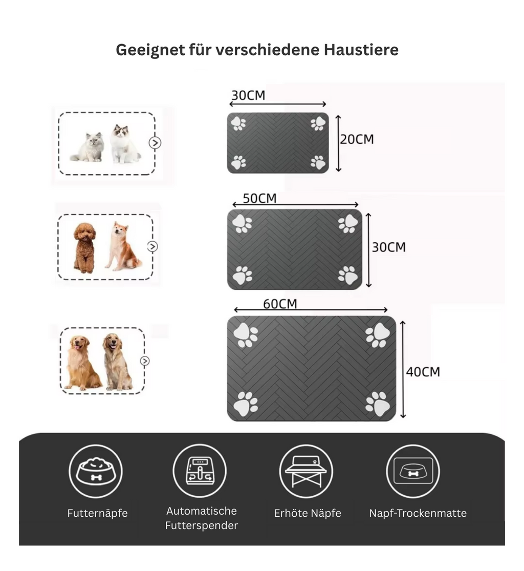Schnell trocknende Napfunterlage