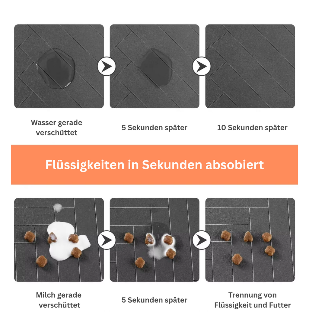 Schnell trocknende Napfunterlage