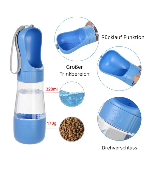 2-in-1 Trinkflasche mit Futterfach
