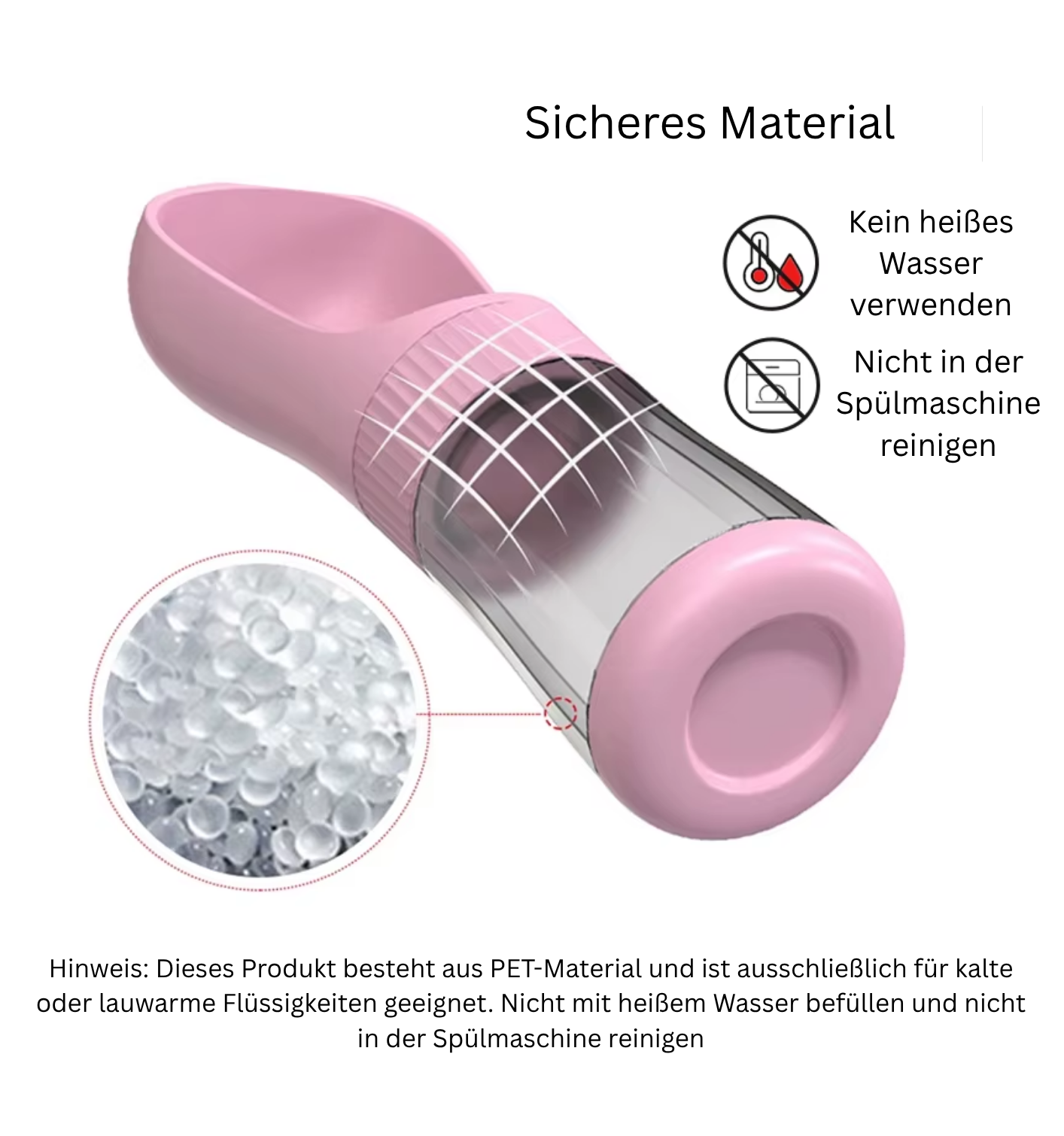 2-in-1 Trinkflasche mit Futterfach